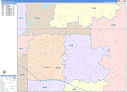 Midwest City  Wall Map Color Cast Style